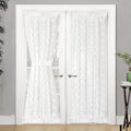 Off White Voile Chiffon Sheer Rod Pocket Door Curtain 52 Inch by 72 Inch C813081