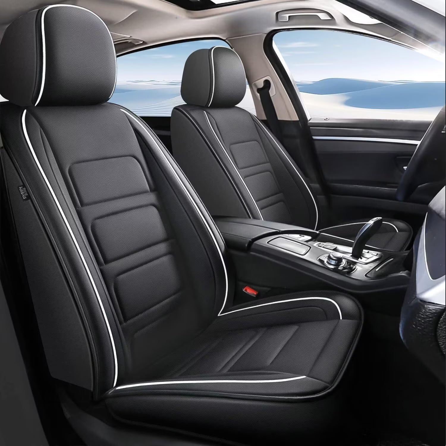 PU Leather Car Seat Cover Full Set for Split Back Seat N891729