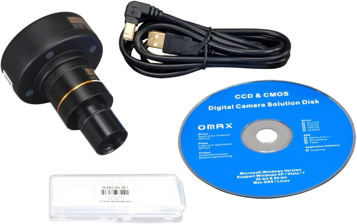 40X-2000X Digital Lab Trinocular Compound LED Microscope with 5MP Digital Camera and Double Layer Mechanical Stage H414051